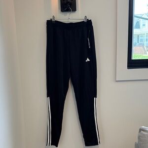 Adidas Black Joggers with White Accents